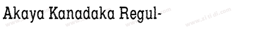 Akaya Kanadaka Regul字体转换